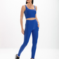 Calça Legging Alta Azul Perséfone Glossy