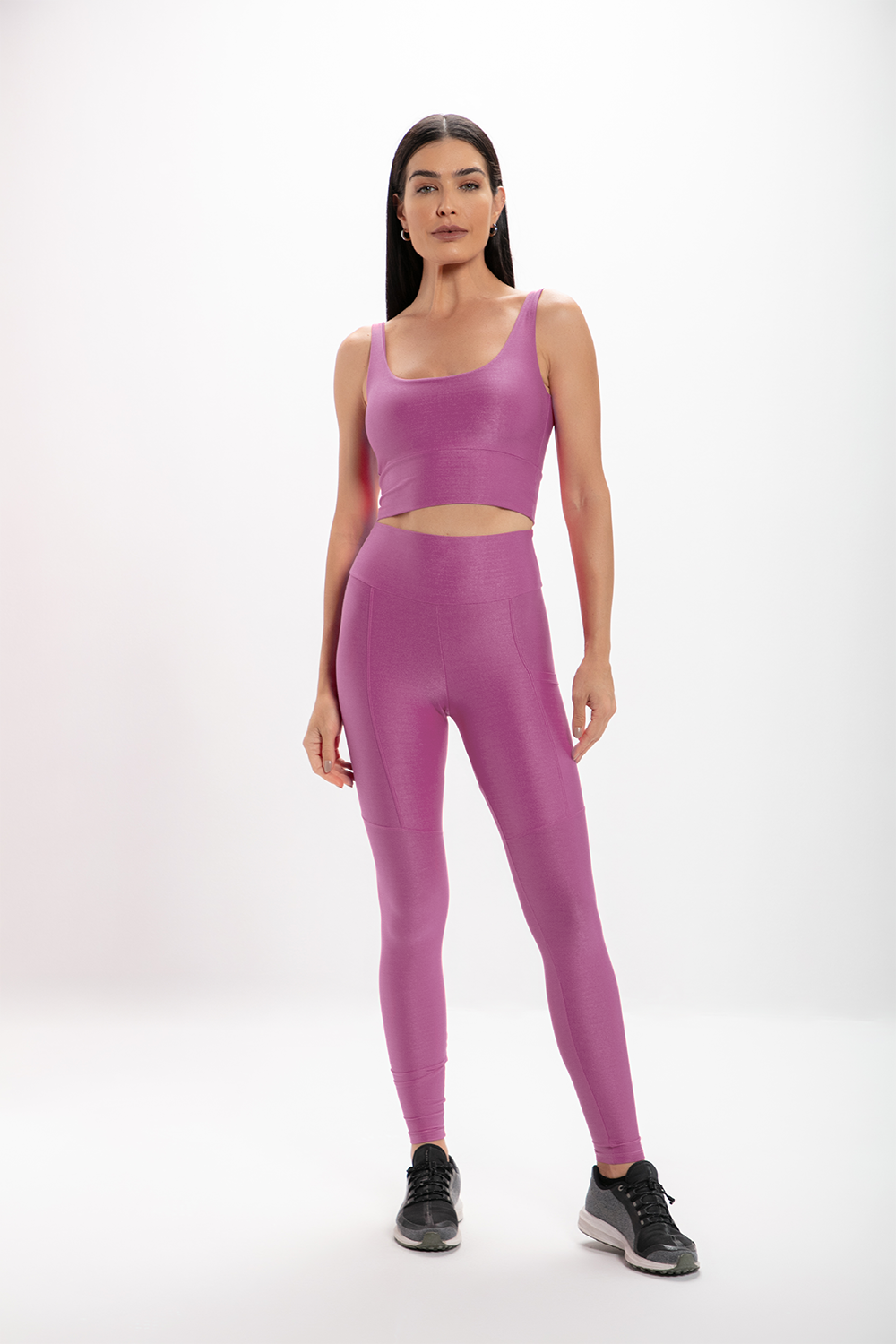 Top Feminino Rosa Perséfone Glossy
