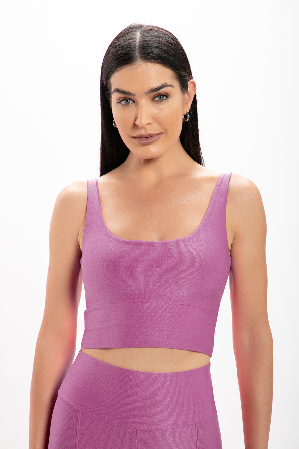 Top Feminino Rosa Perséfone Glossy