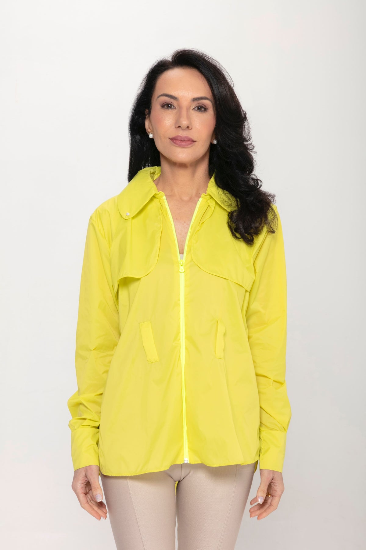 Trench Corta-Vento SÍMÌS Amarelo Lima