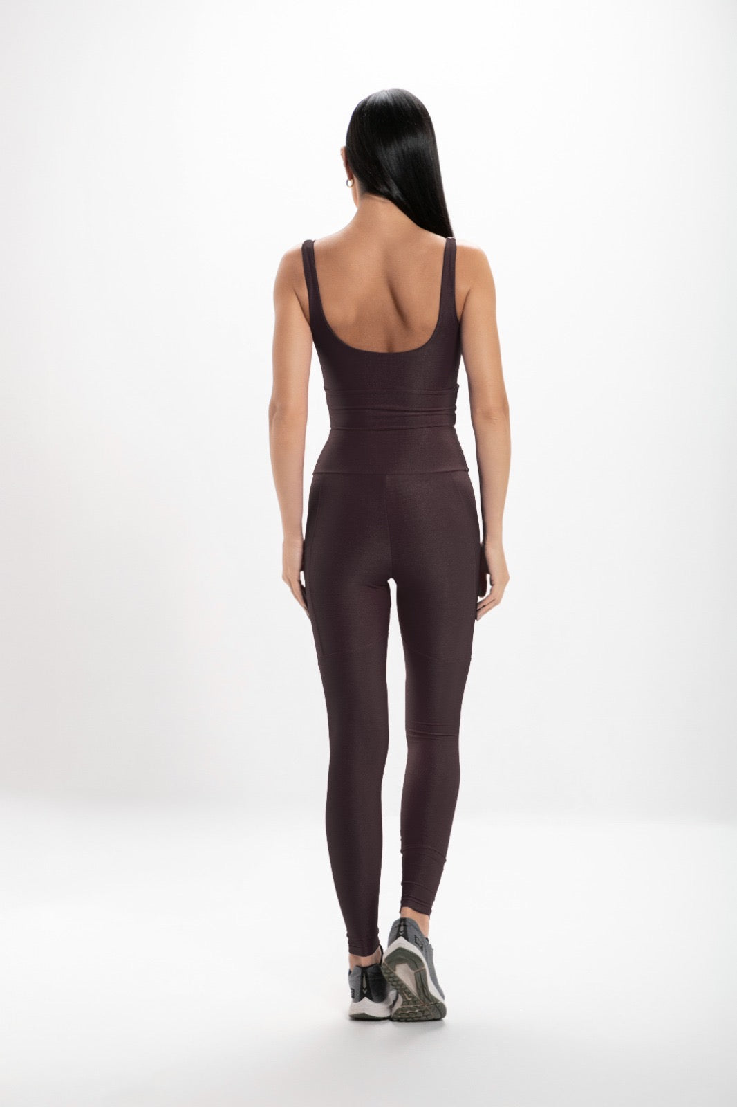 Calça Legging Alta Ébano Hera Glossy