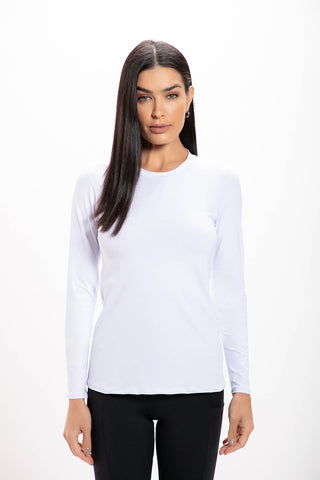 Camiseta Manga Longa Branca Basic