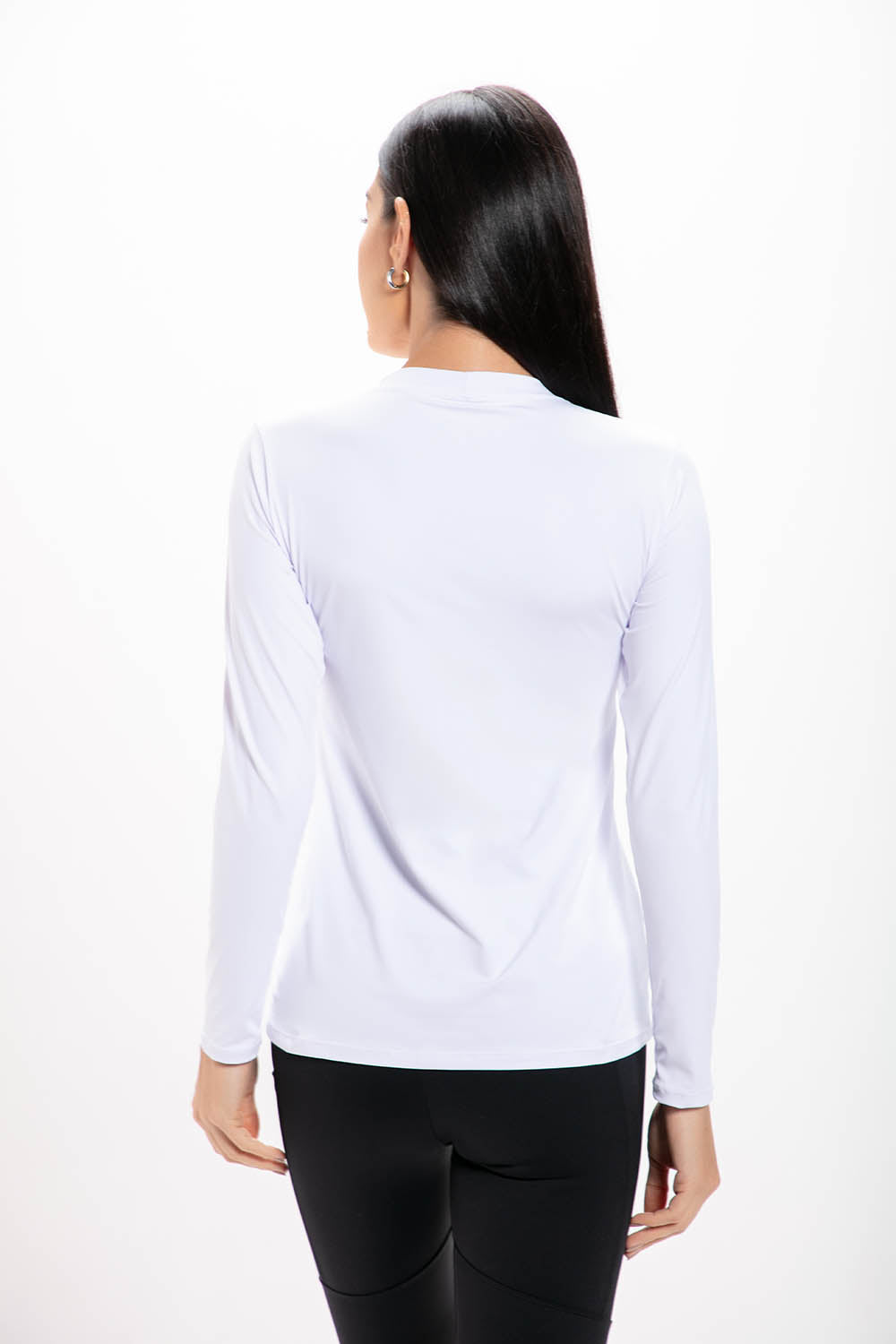 Camiseta Manga Longa Branca Performance