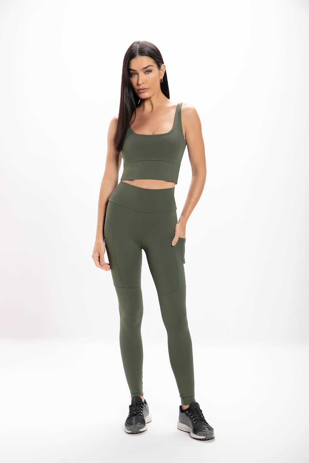 Calça Legging Alta Verde Performance
