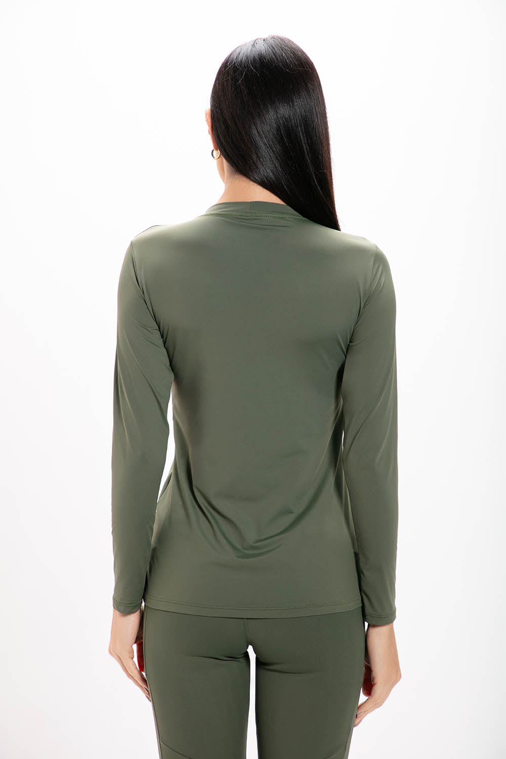 Camiseta Manga Longa Verde Performance