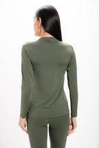 Camiseta Manga Longa Verde Performance