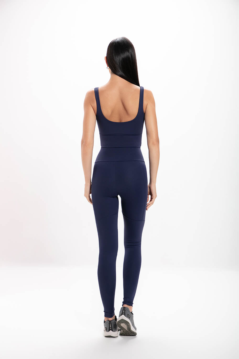 Calça Legging Alta Azul Performance
