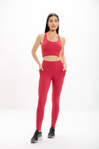 Calça Legging Vermelha Performance