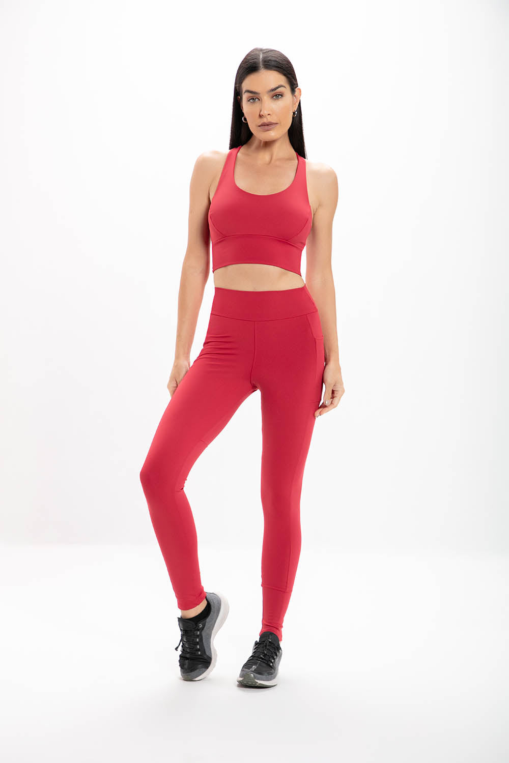 Calça Legging Vermelha Performance