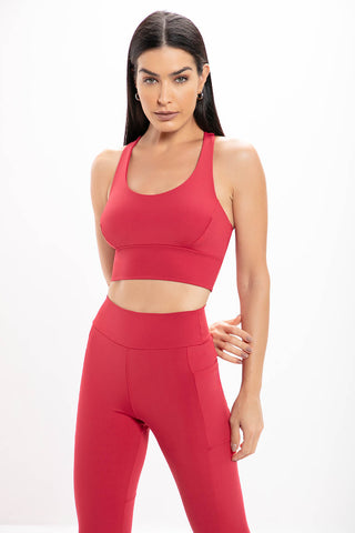Top Nadador Vermelho Performance