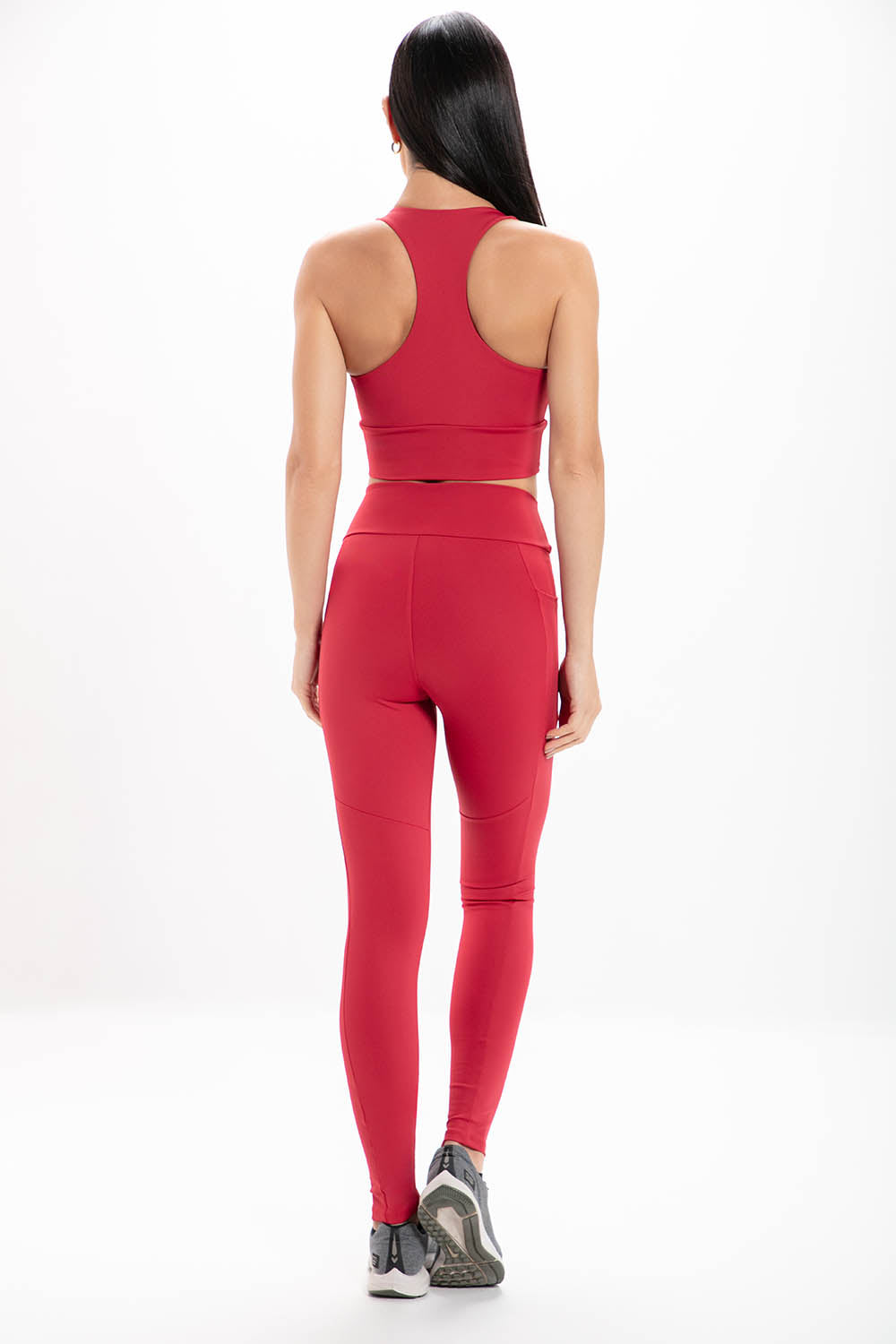 Calça Legging Vermelha Performance
