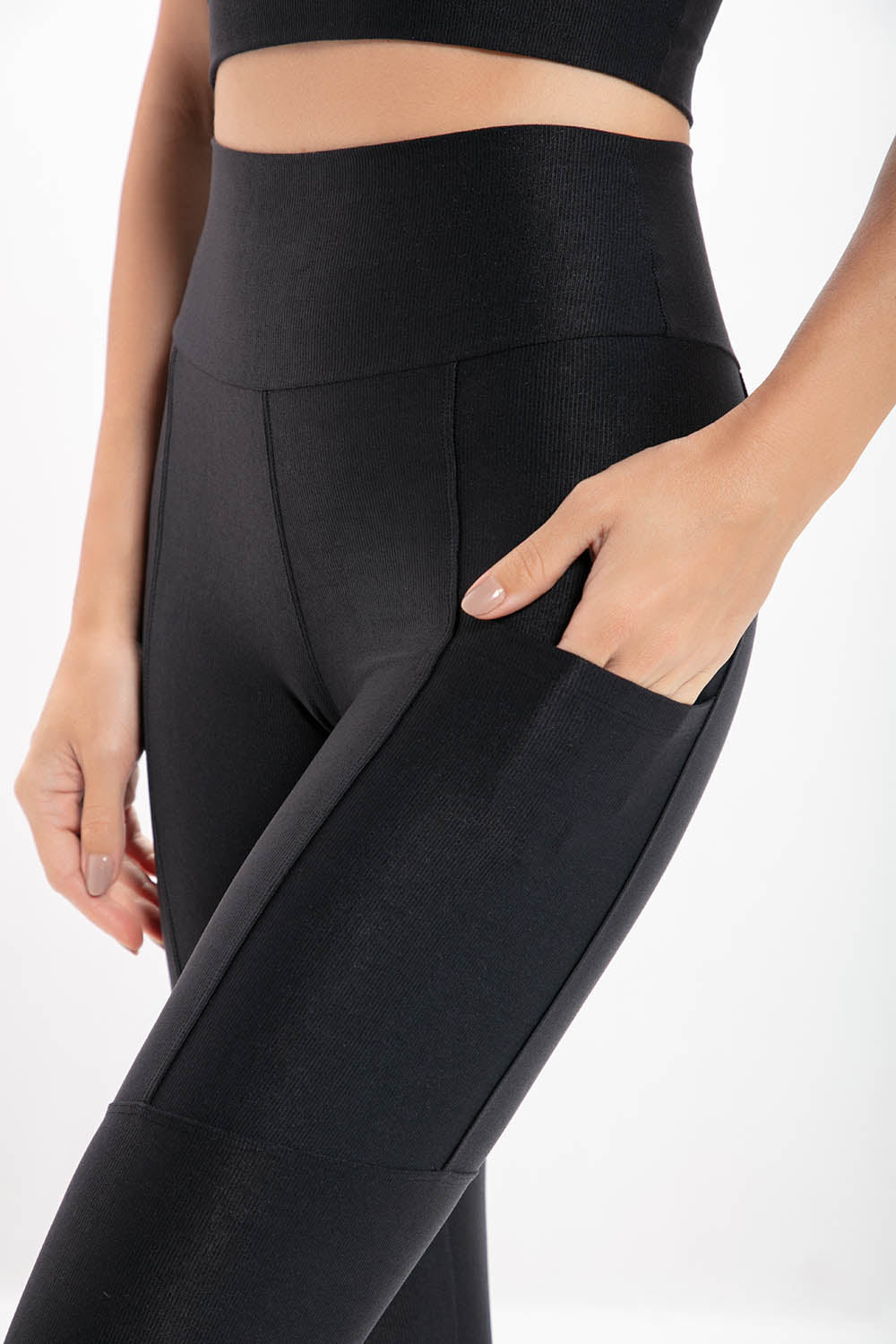 Calça Legging Alta Black Glossy