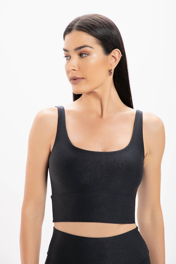 Top Feminino Black Glossy - hover