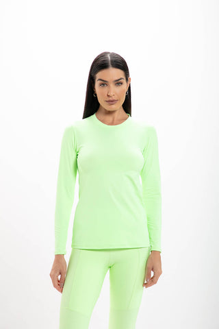 Camiseta Manga Longa Lime Basic