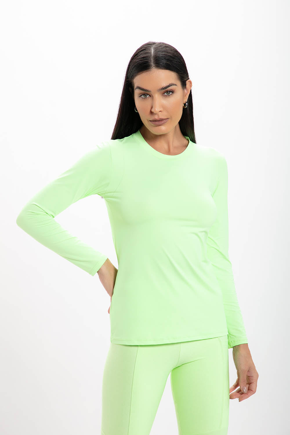 Camiseta Manga Longa Lime Glossy
