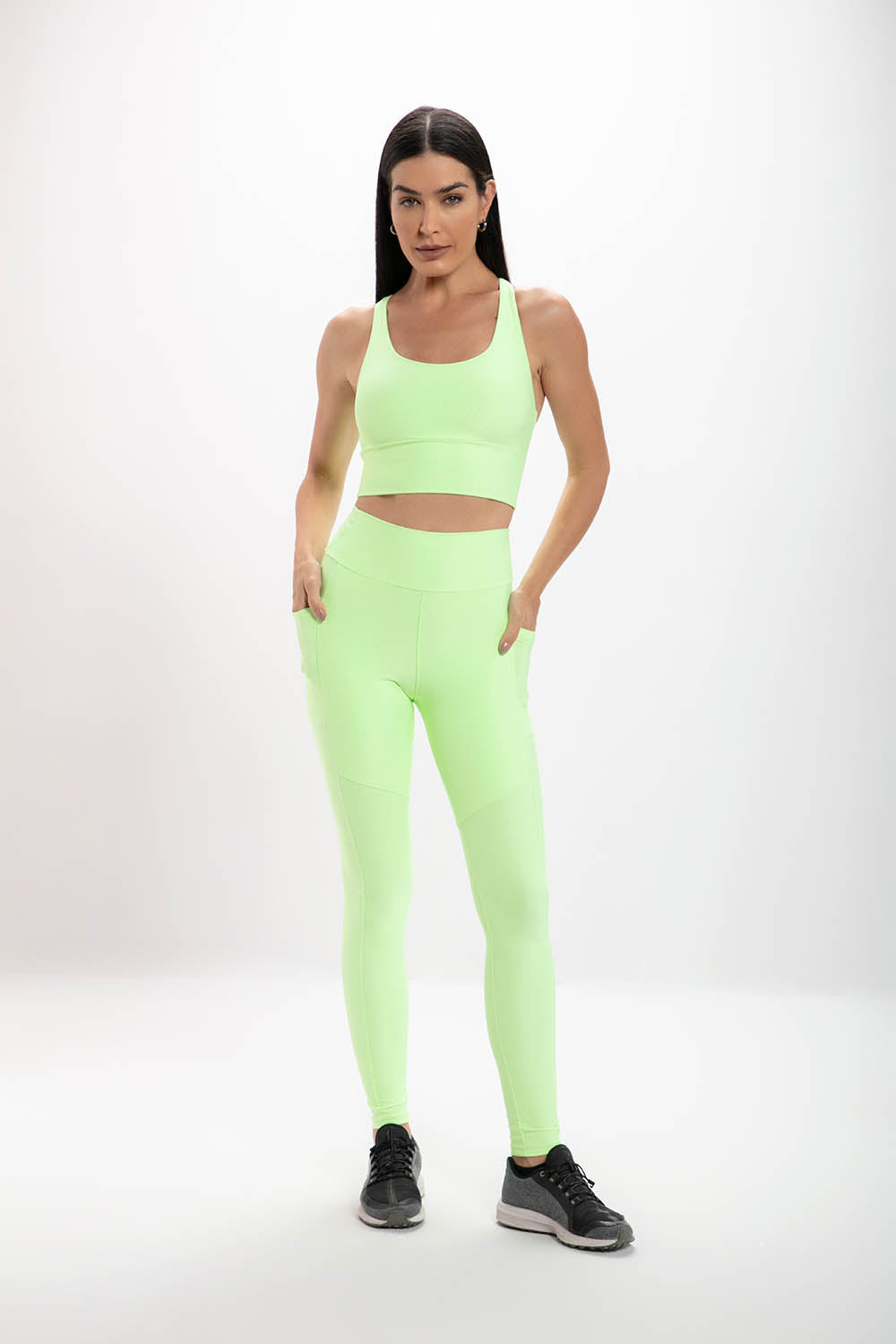 Calça Legging Lime Glossy