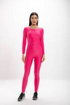 Cropped Pink Glossy Manga Longa