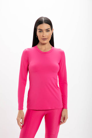 Camiseta Manga Longa Pink Basic