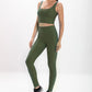 Calça Legging Alta Verde Hera Glossy