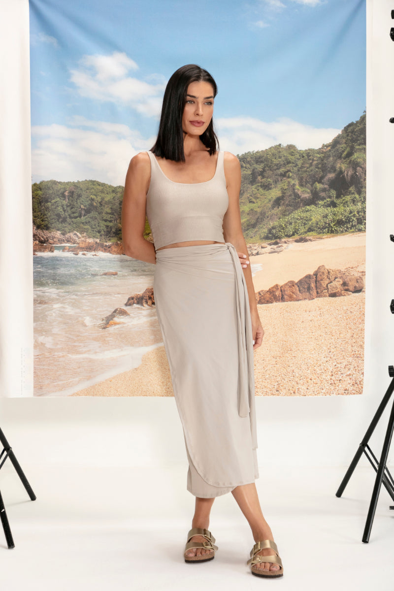 Top Feminino Tapioca Glossy