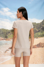 Bermuda Alta Tapioca Glossy - 1 bolso