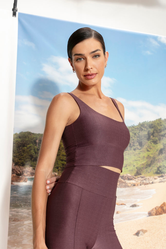 Top Feminino Ébano Glossy