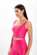 Top Feminino Pink Glossy