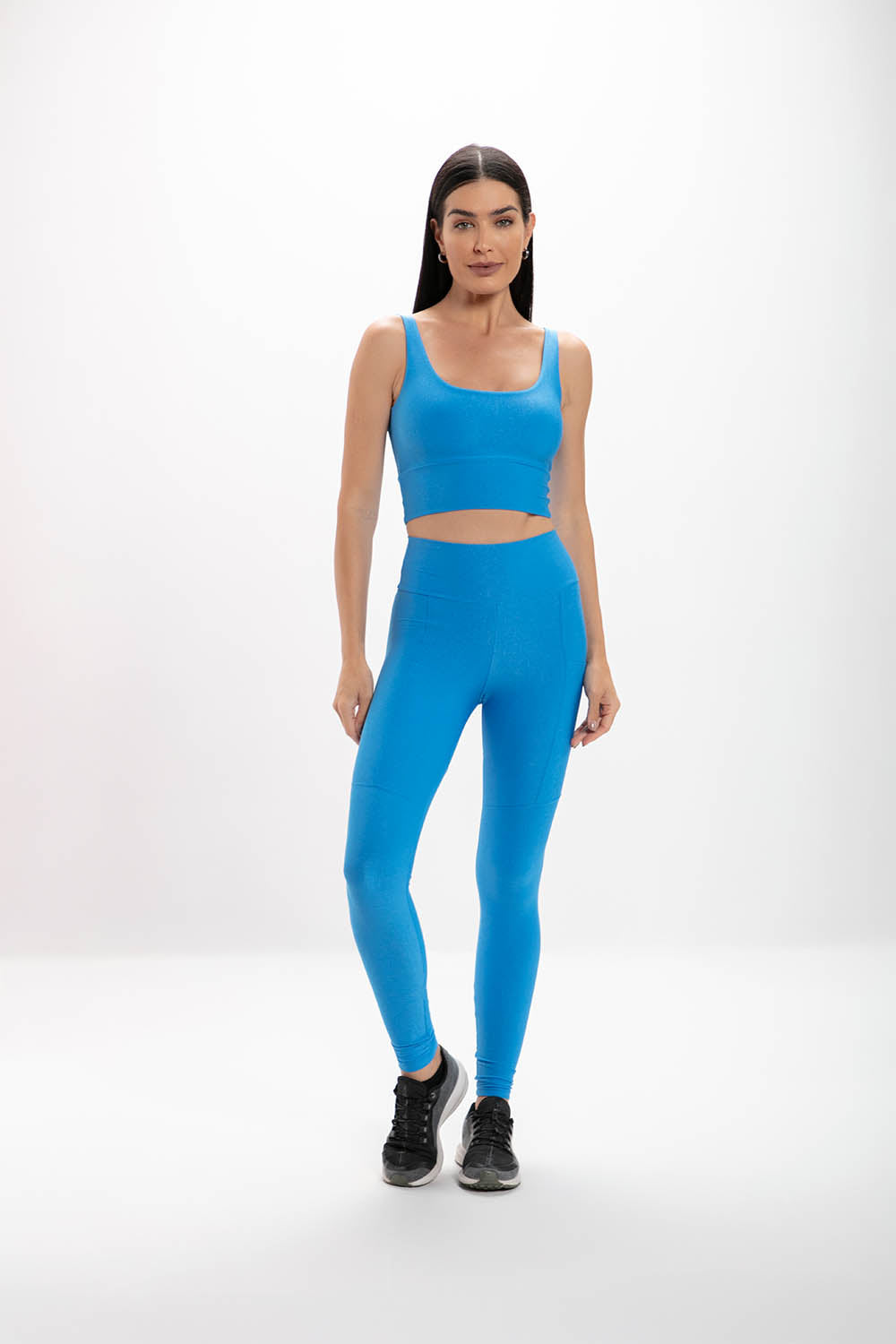Top Feminino Blue Glossy