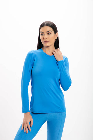 Camiseta Manga Longa Blue Basic