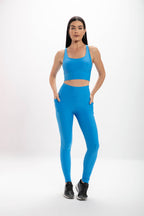 Calça Legging Blue Glossy