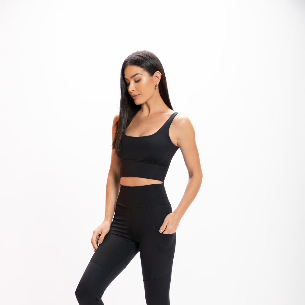 Calça Legging Alta Preta Performance